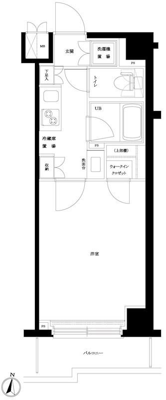 ルーブル南馬込伍番館(1K/5階)の間取り写真