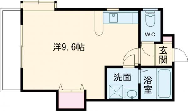 フォレストハイム新屋敷(ワンルーム/4階)の間取り写真