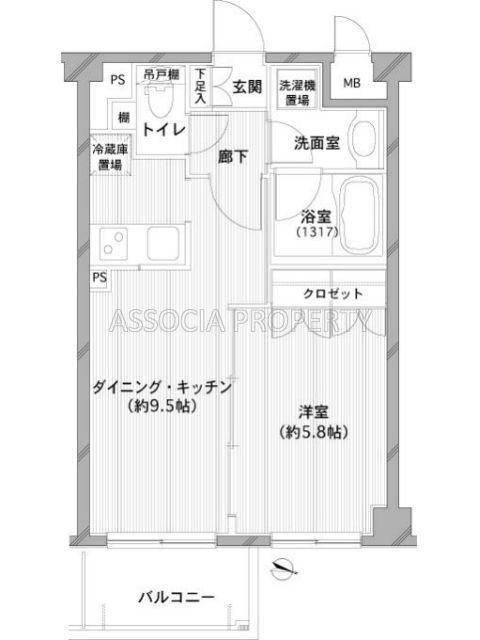 デュオスカーラ用賀II(1DK/3階)の間取り写真