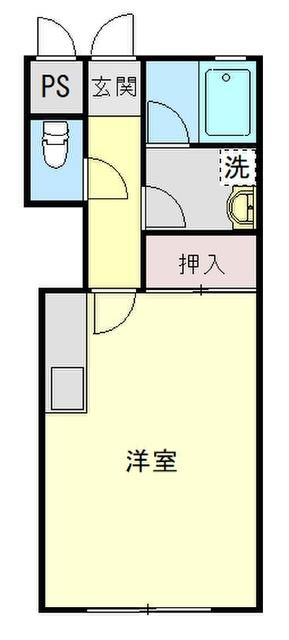 リッチヒルズ(ワンルーム/1階)の間取り写真