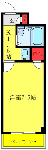 カオパレスNO.18(1K/3階)の間取り写真