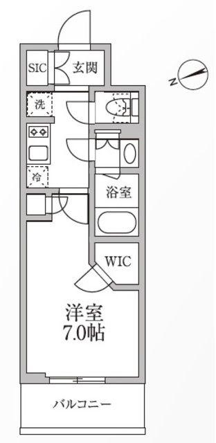 レジディア新御徒町II(1K/6階)の間取り写真
