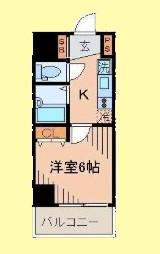 エムズエム(1K/3階)の間取り写真