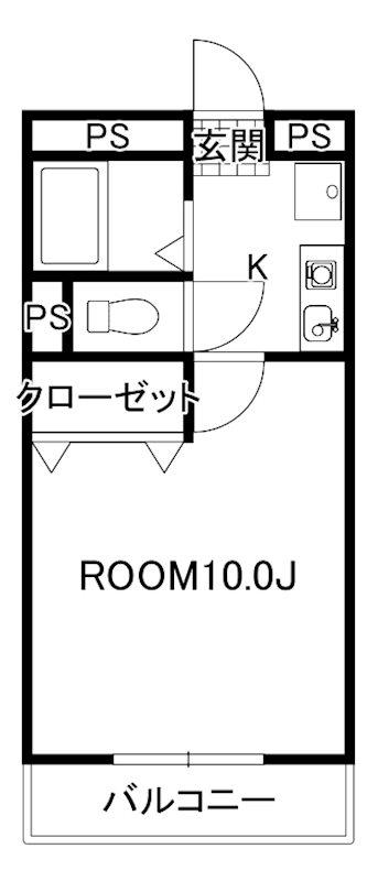 MS ISHIHARA(1K/3階)の間取り写真