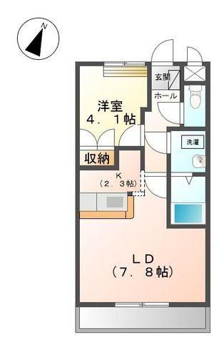 GRACE II(1LDK/2階)の間取り写真