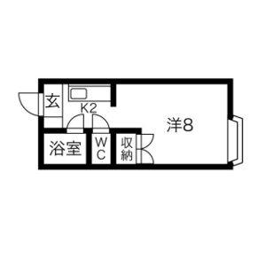 藤井ビル北10条(1K/2階)の間取り写真