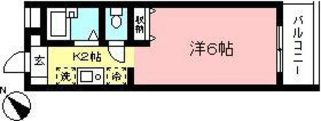 ピア93(1K/2階)の間取り写真