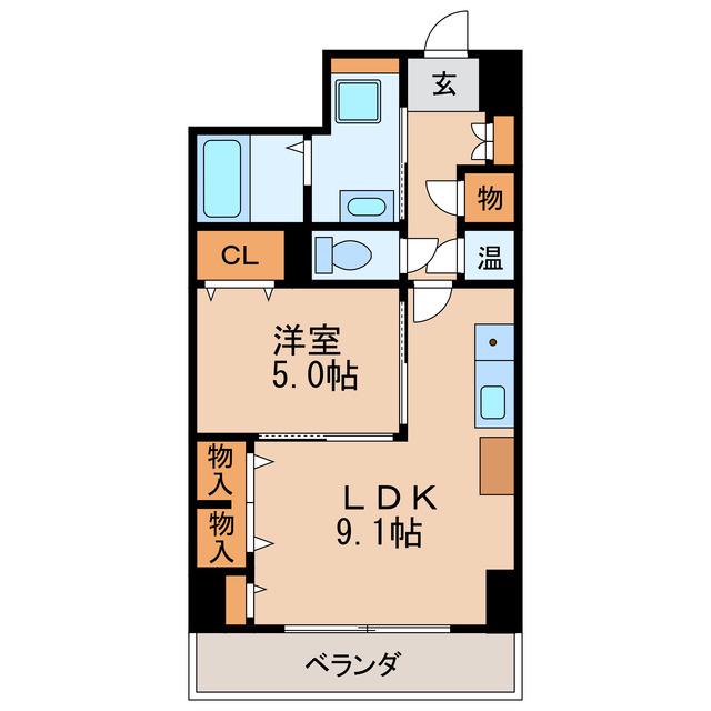プレステージ千種(1LDK/7階)の間取り写真