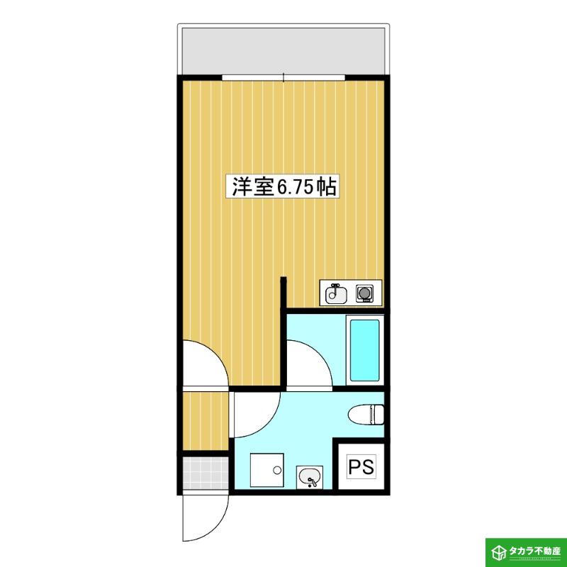 ホワイトテラス(ワンルーム/3階)の間取り写真
