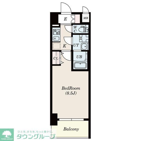 S-RESIDENCE浄心II(1K/6階)の間取り写真
