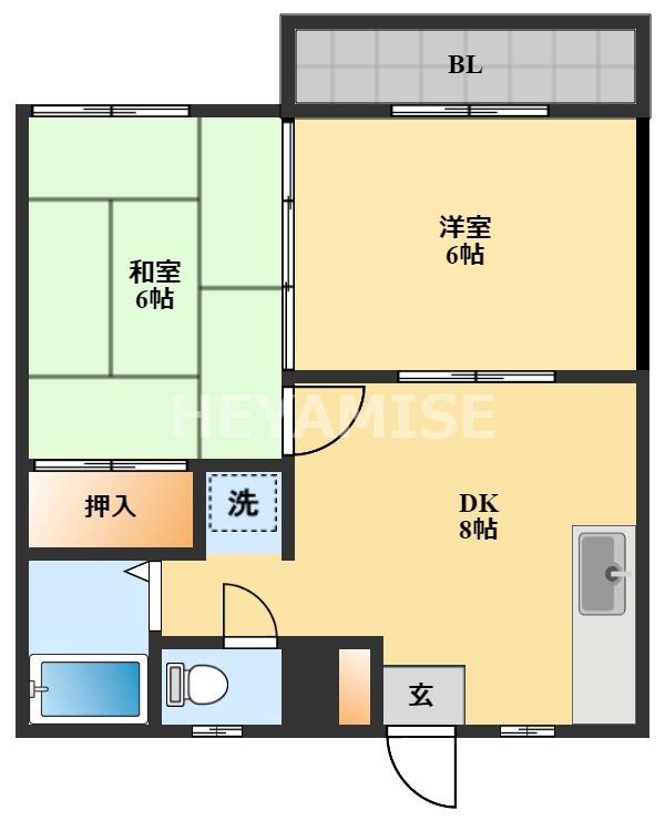 ANNEX31-I(2DK/1階)の間取り写真