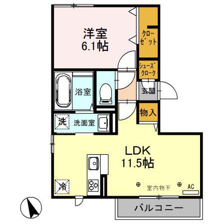 ダイヤソン(1LDK/3階)の間取り写真