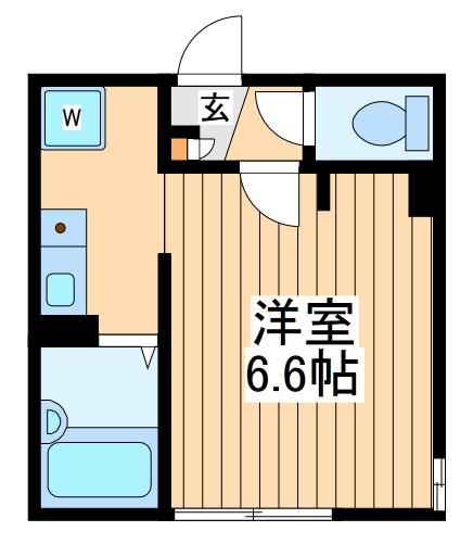 リーヴェルポート鶴見クレア(1K/1階)の間取り写真