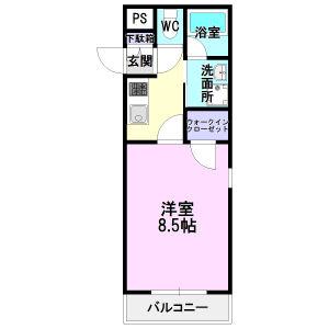 ジュエルズコート(1K/1階)の間取り写真