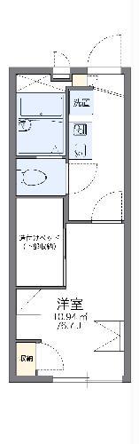 レオパレス田園調布A(1K/2階)の間取り写真