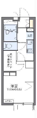 レオパレス紅花II(1K/3階)の間取り写真