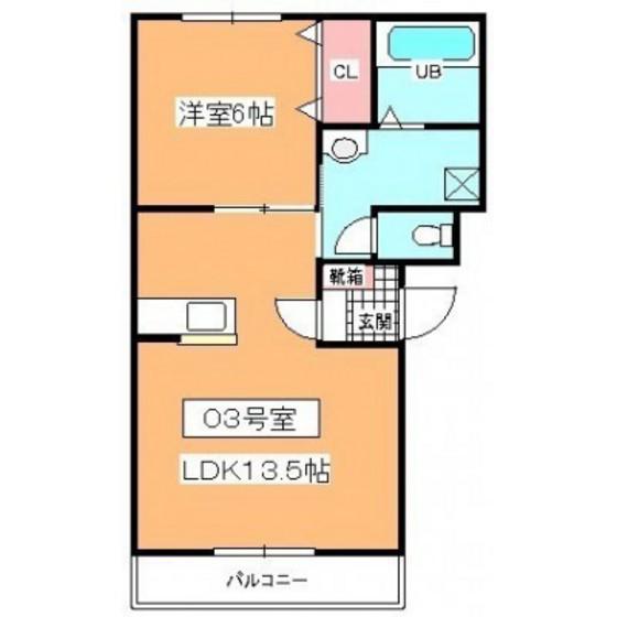 エ・ラーブル(1LDK/3階)の間取り写真