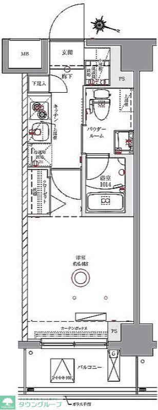 AZEST西川口III(1K/6階)の間取り写真