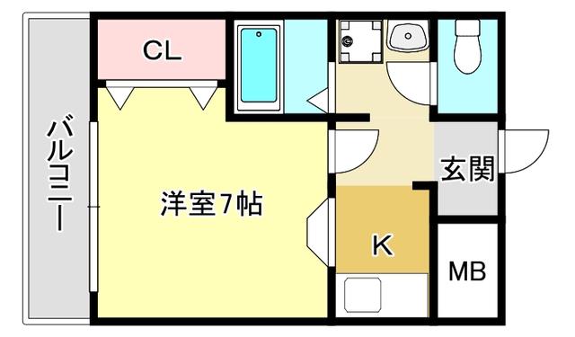 ニューノモトマンション(1K/5階)の間取り写真