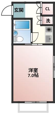 ジョイム東十条(1K/4階)の間取り写真