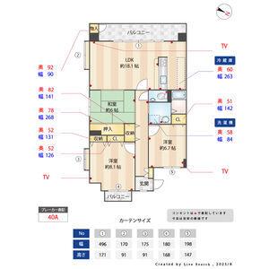 ボスコ薬院(3LDK/4階)の間取り写真