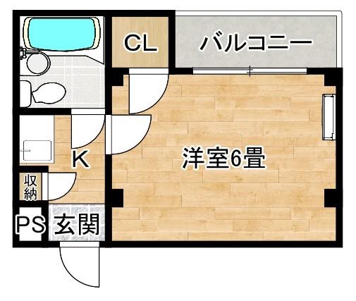 昭和通ハイツ(1K/2階)の間取り写真