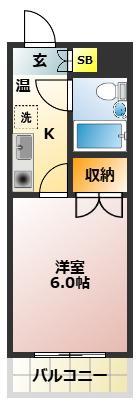 カサ・グランデ・蓮根(1K/4階)の間取り写真