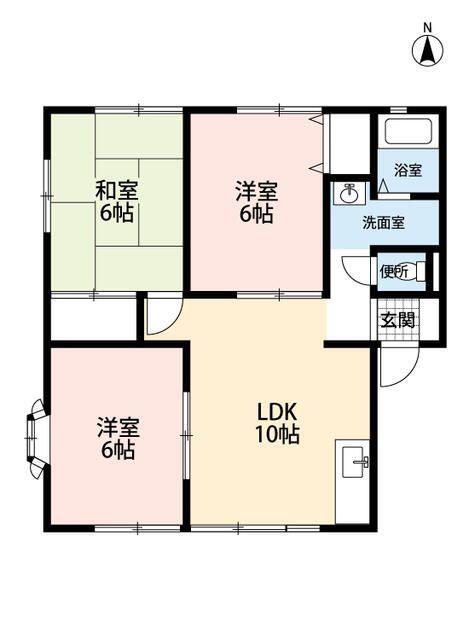 ファミール弐番館(3LDK/2階)の間取り写真