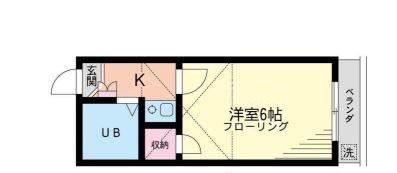 レオパレス港南中央(1K/1階)の間取り写真