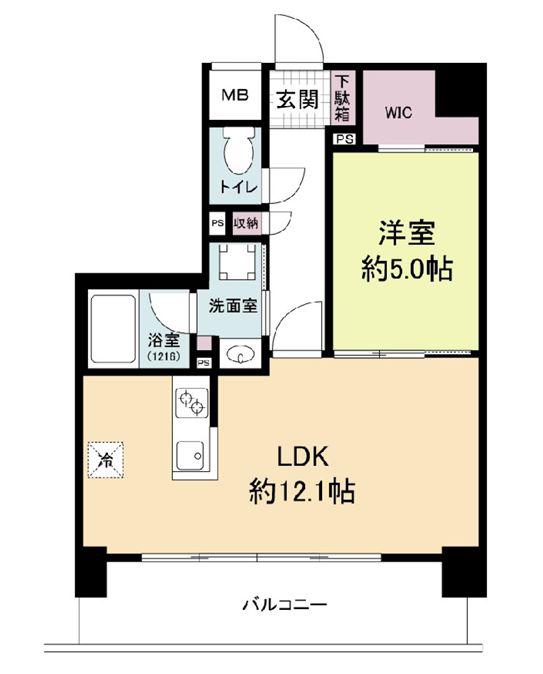 ブランシエスタ山科大塚(1LDK/4階)の間取り写真