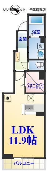 セイスイ(1K/1階)の間取り写真