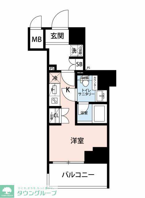 マイナビSTAY川崎AXIS(1K/6階)の間取り写真