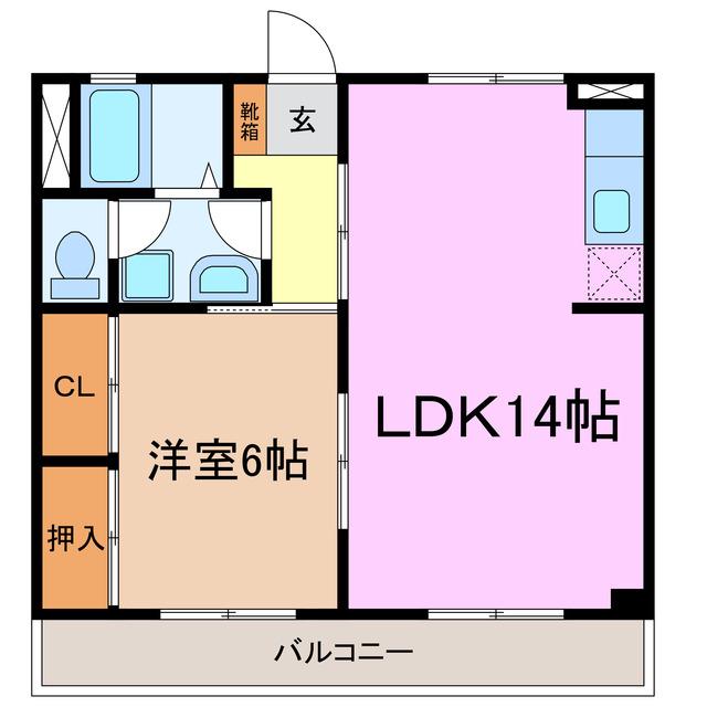 TOMEI BASE(1LDK/2階)の間取り写真