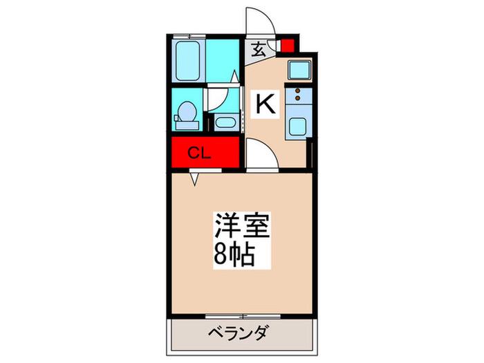 ＪＲ総武線 市川駅 徒歩12分 3階建 築11年(1K/1階)の間取り写真