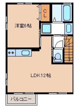 メゾン・ド・ヴィーナス(1LDK/2階)の間取り写真
