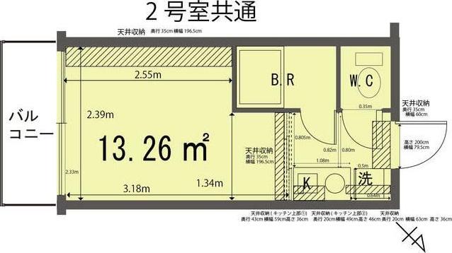 天空MURA(1K/5階)の間取り写真