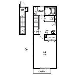LA MIA CASA(1K/2階)の間取り写真