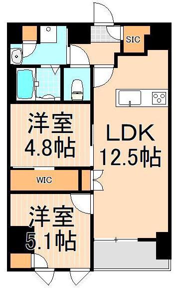 S-RESIDENCE北千住REIZ(2LDK/11階)の間取り写真