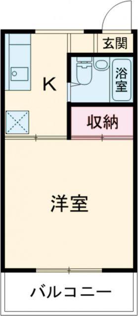 メゾン有村(1K/2階)の間取り写真