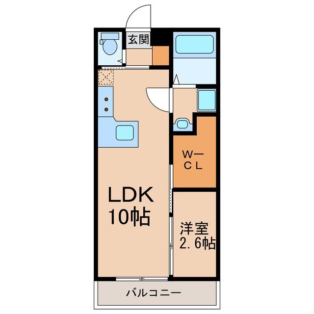 A/RAIDO(1LDK/3階)の間取り写真