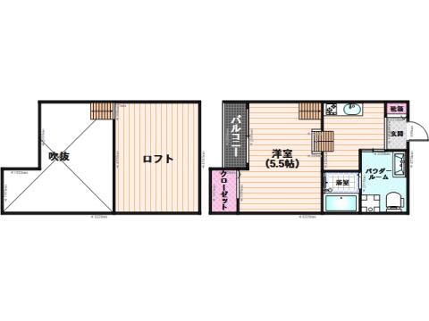 ハミルトン(ワンルーム/1階)の間取り写真