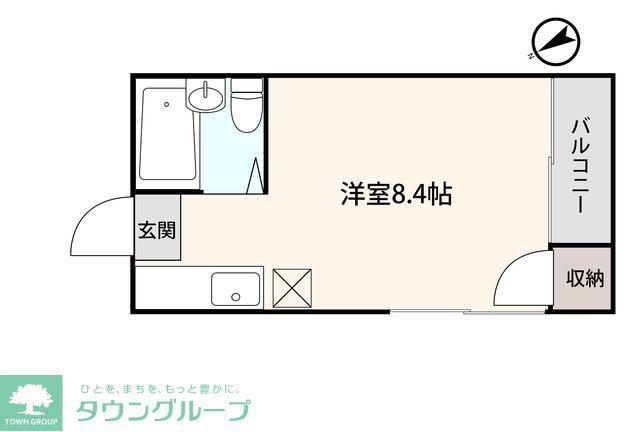 ラ・ヴェール高崎(ワンルーム/2階)の間取り写真