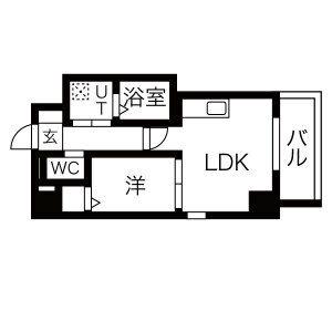 LIVES RESIDENCE SAKO家賃ダウン他キャン(1LDK/8階)の間取り写真