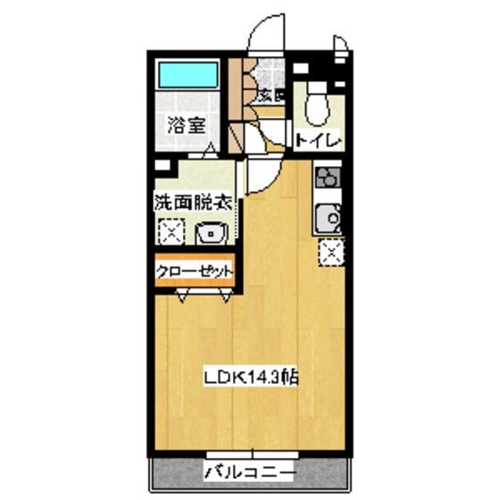 アコーディア(ワンルーム/2階)の間取り写真
