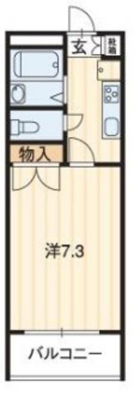 フィネス昭和町(1K/1階)の間取り写真