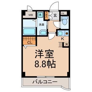 エスト南安城(1K/1階)の間取り写真