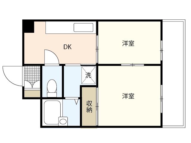 舟入幸町Kビル(2DK/3階)の間取り写真