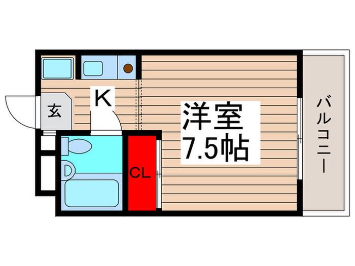 メゾンマーレ(1K/3階)の間取り写真