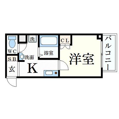 MY江之子島マンション(1K/5階)の間取り写真