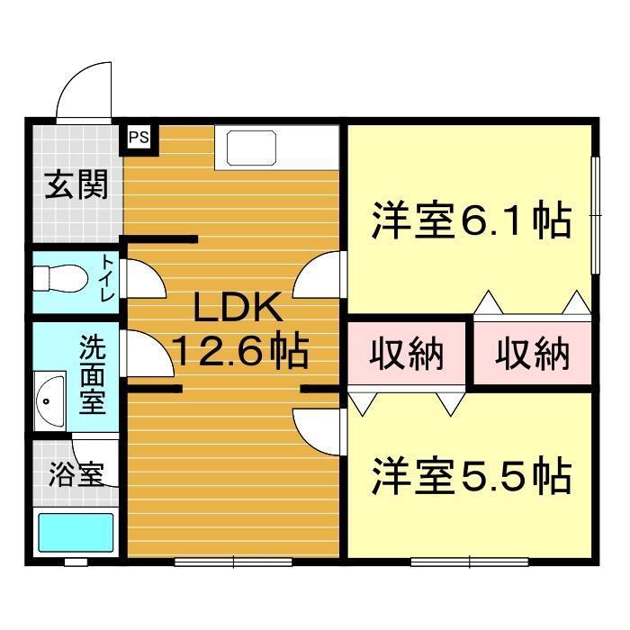 AVANTI(2LDK/1階)の間取り写真